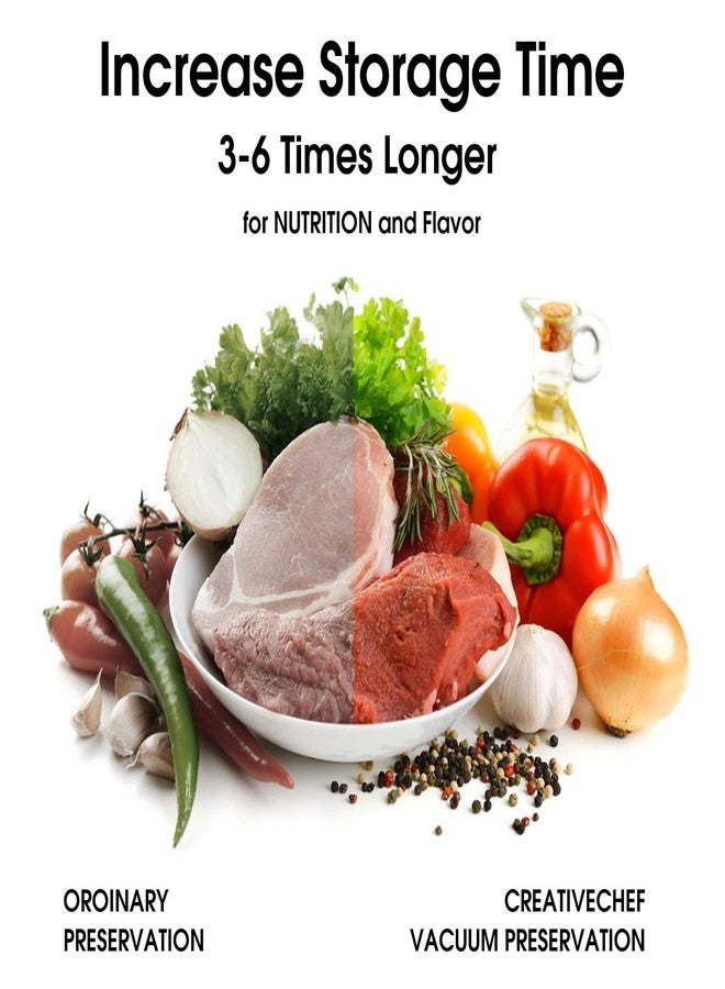 CREATIVECHEF 100 Pint 6 x 10 Inch Vacuum Sealer Bags, Great for Food Saver, Sous Vide, Vac Seal Freezer Bags, Vacuum Storage, Seal a Meal, BPA Free, Heavy Duty - Image 5