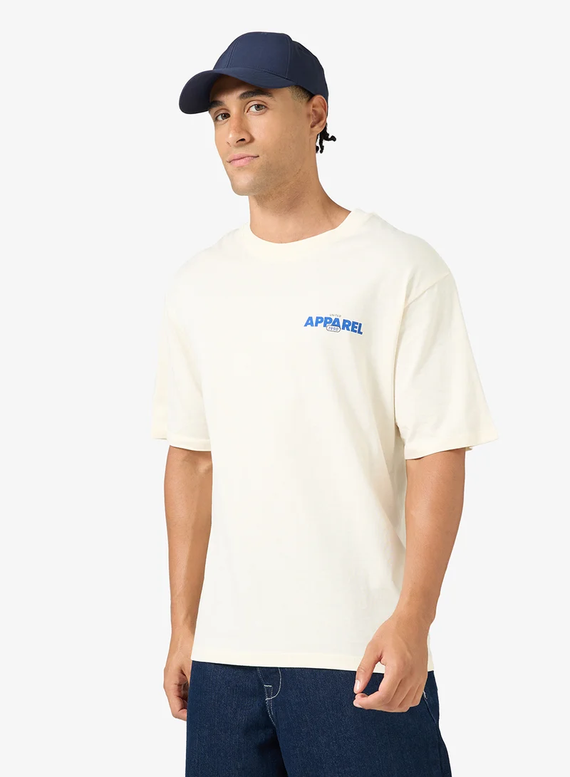 JACK & JONES Apparel Print Regular Fit Crew Neck T-Shirt