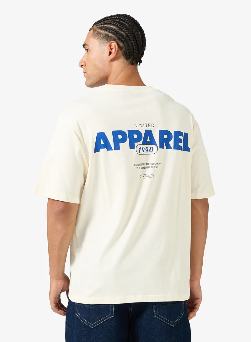 JACK & JONES Apparel Print Regular Fit Crew Neck T-Shirt