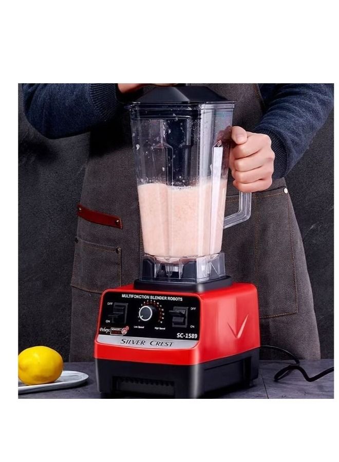 Silver Crest Heavy Duty Commercial Grade Blender With 2 Jars (Sc-1589, Multicolour )  - Image 2