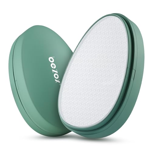 BEZOX Nano Glass Foot File Callus Remover with Cover Gentle Glass Foot Pumice Stone Effective Feet Scrubber for Dead Skin and Portable Pedi Egg Foot Care Tool Green - Image 1