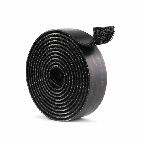 Bulina 3M Dual Lock SJ3550 1"×6ft Black 1 Pack Reclosable Fastener Mounting Tape Interlocking Mushroom Shaped Strong Adhesive Hook Lock Sticky Tape for Indoor and Outdoor - Image 1