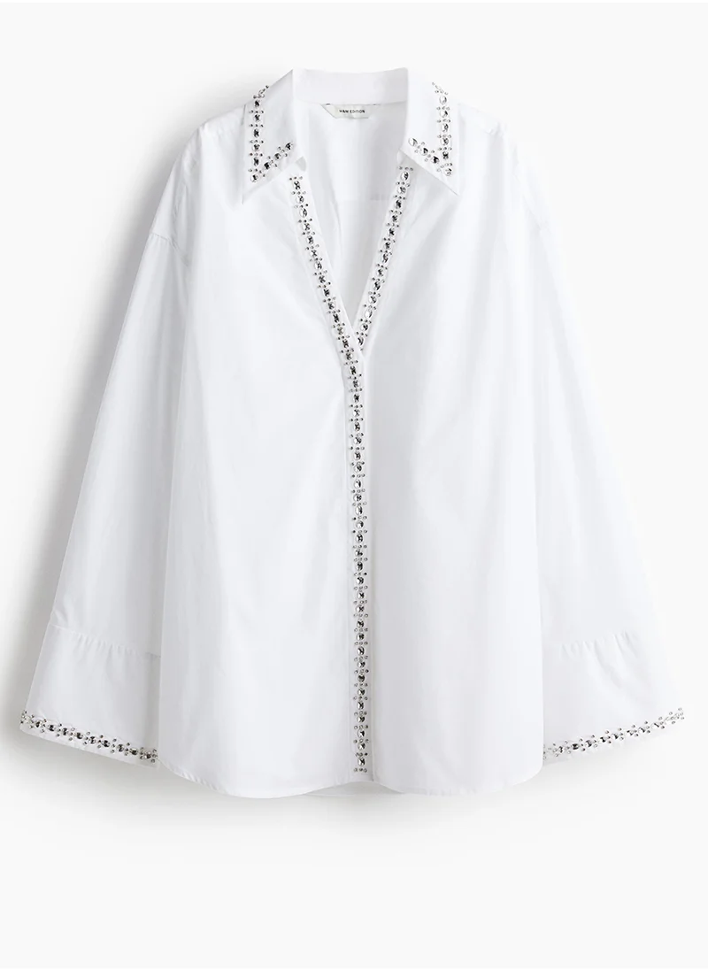 اتش اند ام Rhinestone-Embellished Popover Shirt