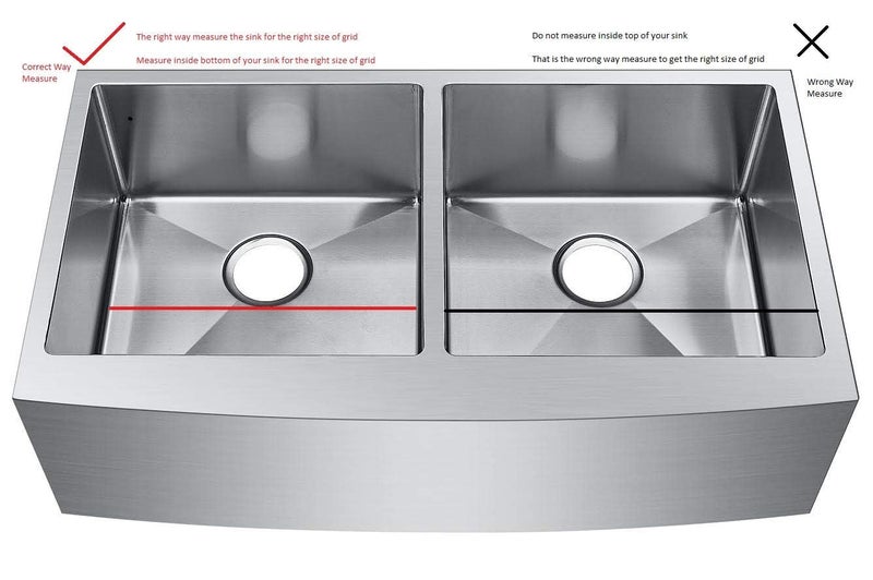 Starstar 60/40 Double Bowl Kitchen Sink Bottom Two Grids, Racks, Protector Matte Color 304 Stainless Steel (Black, 16" x 13",14.5" x 11.26") - Image 3