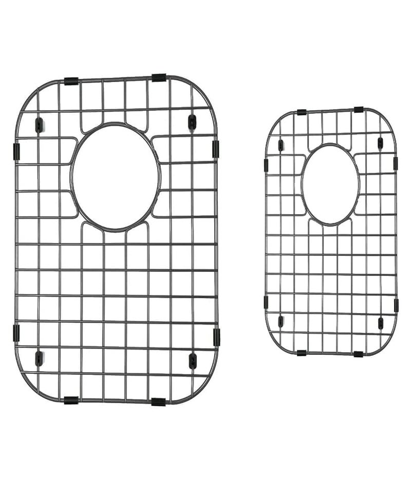 Starstar 60/40 Double Bowl Kitchen Sink Bottom Two Grids, Racks, Protector Matte Color 304 Stainless Steel (Black, 16" x 13",14.5" x 11.26") - Image 2