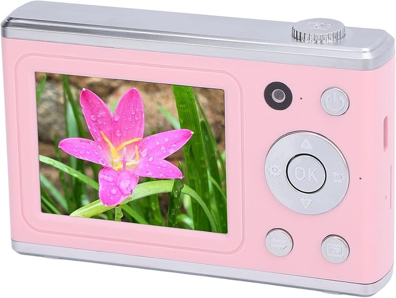 48MP Digital Camera with Front Rear Lens 2 4 Inch IPS Screen Long Battery Life Built in Fill Light for Travel Vlogging Roseate - Image 3