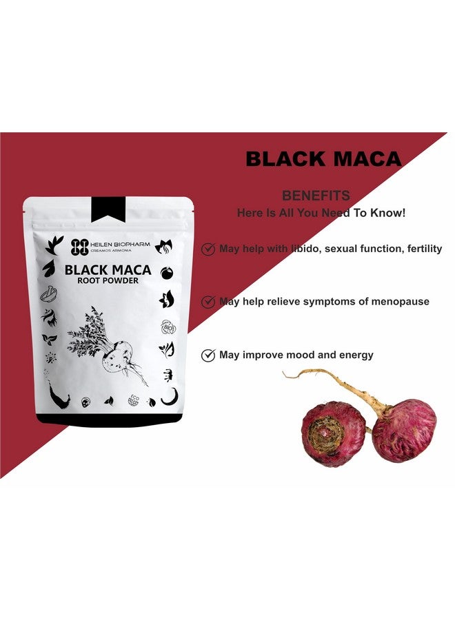 Heilen Biopharm Heilen Biopharm Peruvian Black Maca Root Powder Capsules For Overall Energy Improvement - 500 mg x 180 Per Bottle  - Image 5