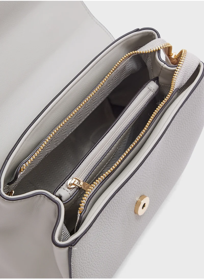 خزانة Canvas Satchel Bag With Horse Bit Buckle