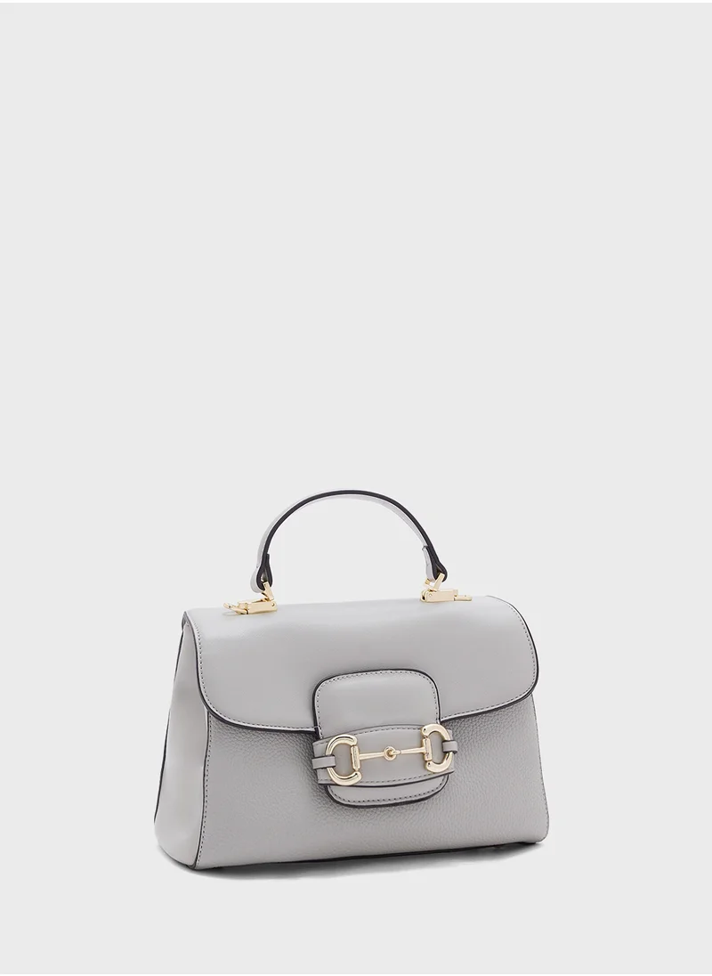 خزانة Canvas Satchel Bag With Horse Bit Buckle