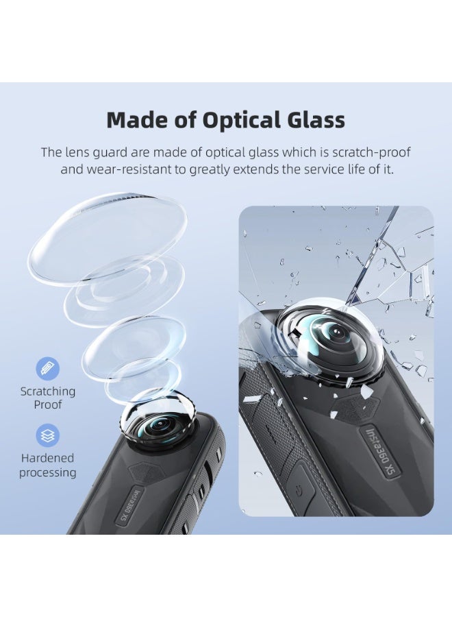 Bukela Insta 360 X5 Premium Glass Lens Guard Set Protector for Insta360 X5 X 5 9H Hard Tempered Glass Anti-Scratch [Bubble Free] - Image 3