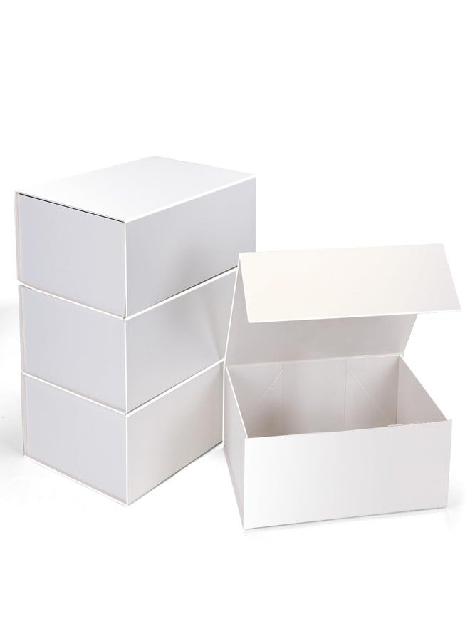 SPEPLA 12x9x4 White Gift Boxes with Lids, Magnetic Closure Gift Box for Wedding Christmas Birthday Bridesmaid Proposal, Luxury for Gifts Packaging, 4 Pack - Image 1