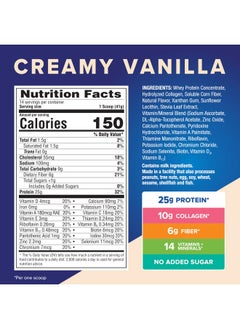 Pure Protein Pure Protein All-In-One Powder, Vanilla - Whey & Collagen, High Fiber, Vitamins, No Added Sugar, Non-GMO, Gluten-Free, 1.25lb  - Image 3
