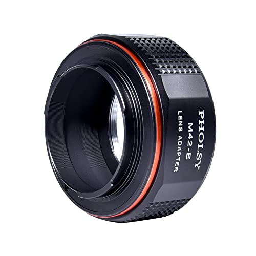 PHOLSY Lens Mount Adapter Manual Focus: Compatible with M42 Lens to Sony E (NEX) Camera Body - Image 5