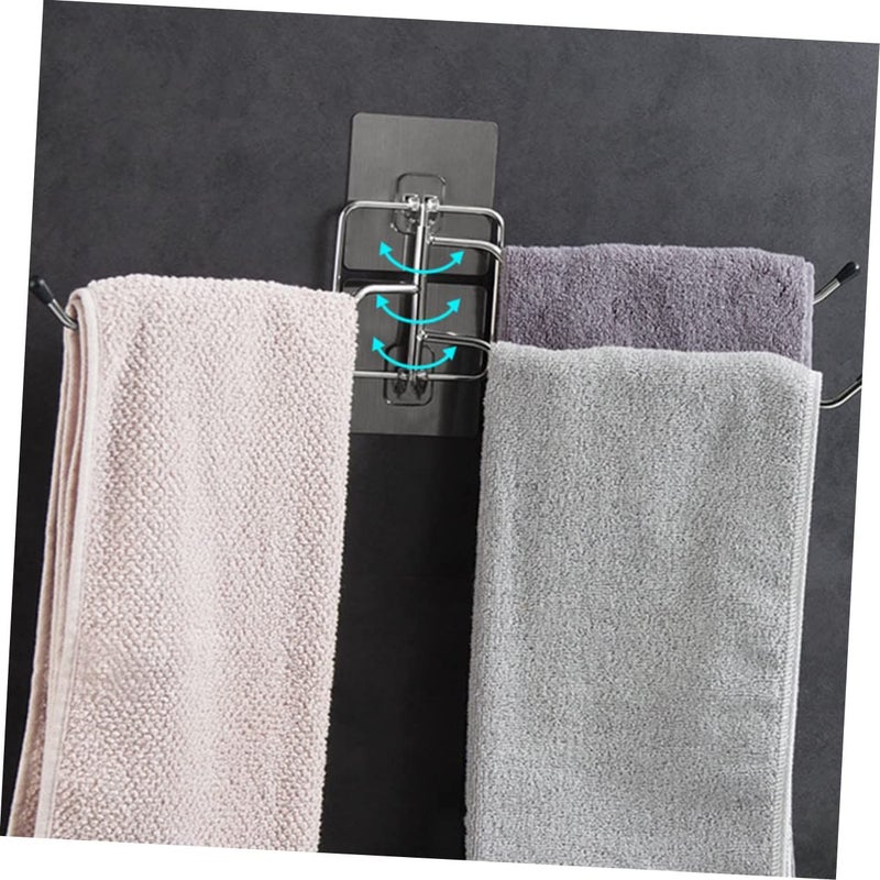 Rotatable Iron Towel Holder Multi Bar Rack for Bathroom Easy to Install and Clean - Image 4