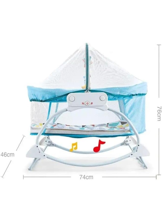 Generic - Deluxe Musical Multi Function Baby Bed with Vibrating Net Electric Musical Bed - Image 1