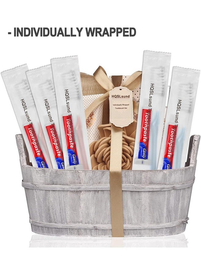 اتش كيو اس ال سوند HQSLsund 100 فرشاة أسنان للاستخدام مرة واحدة مع معجون أسنان مغلف بشكل فردي، فرش أسنان بلونين ومعجون أسنان 10 جرام، معجون أسنان بالجملة للمشردين، Airbnb، الفنادق - Image 5