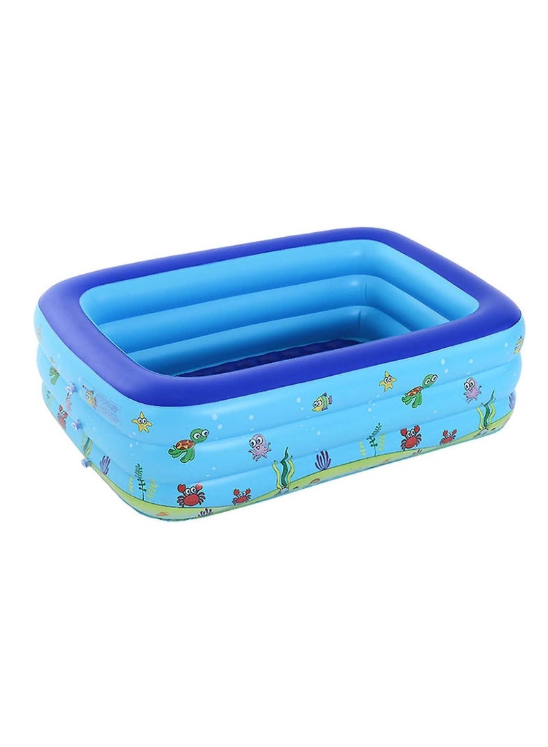 Inflatable Swimming Pool, 82Inx59Inx23In, Family Pool, Paddling Pool for Children, Inflatable Swimming Pools, Rectangular Family Pool, for Indoor, Backyard, Garden, Outdoor, Water Parties - Image 1