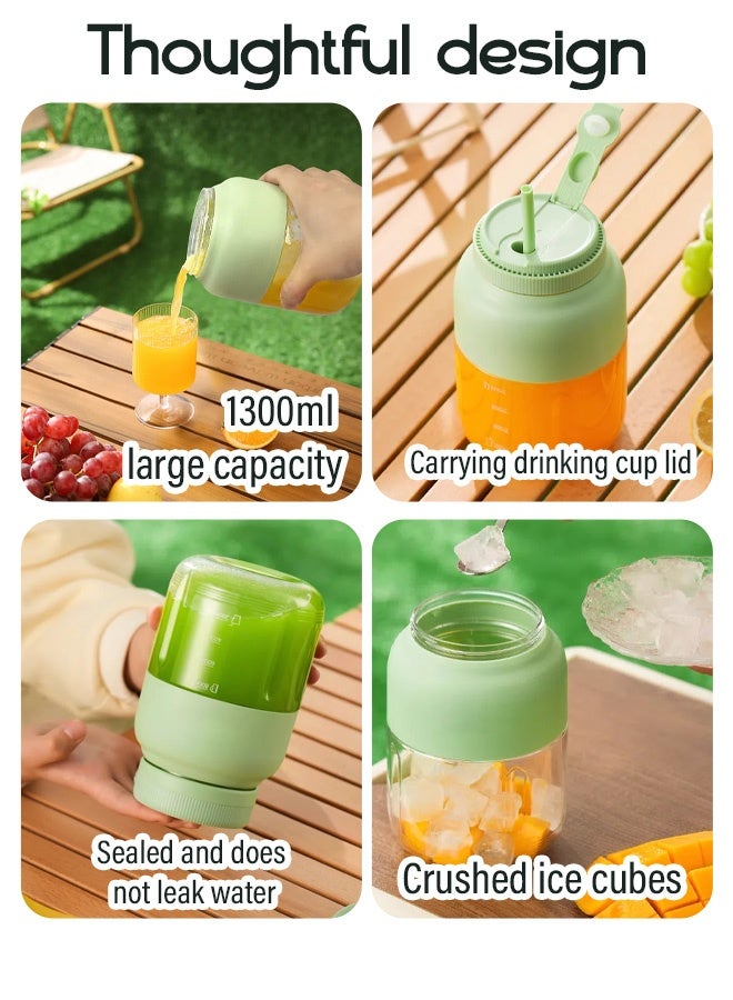 Enlarged Portable Blender Cup - 38 Stainless Steel Blades USB Rechargeable Blender Juicer Juice Cup - Home Size Juice Cup for Camping, Travel & Home - Image 4