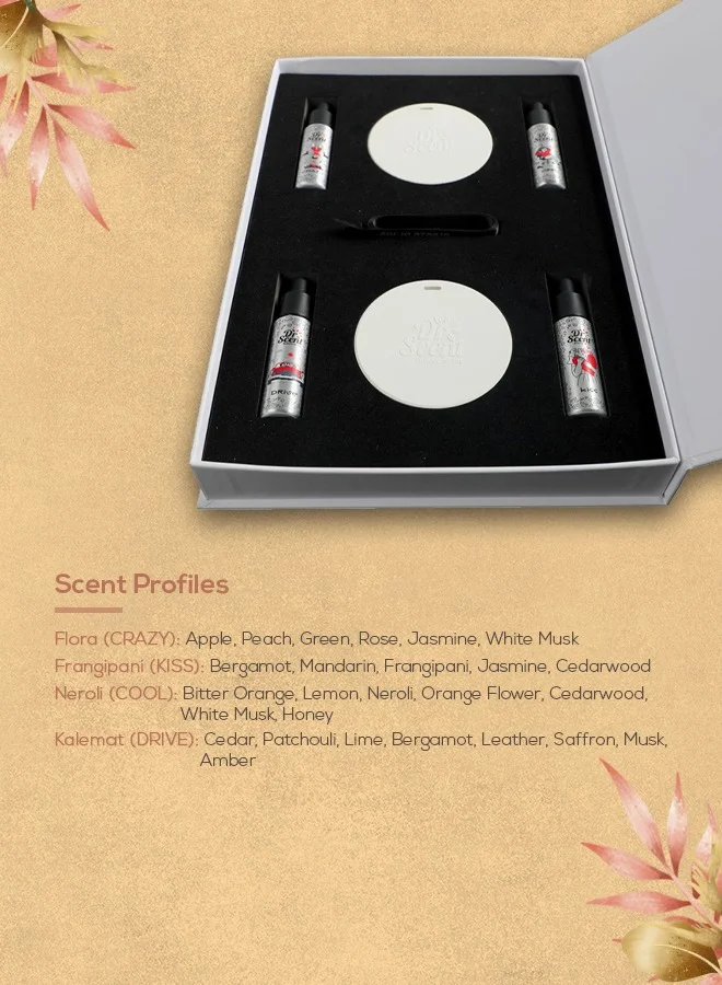 Dr Scent Dr Scent Ceramic Scent Gift Box | Includes 4 Essential Oils: (10ml each) – Perfect for Home Aromatherapy, Relaxation & Luxury Ceramic Diffuser Experience