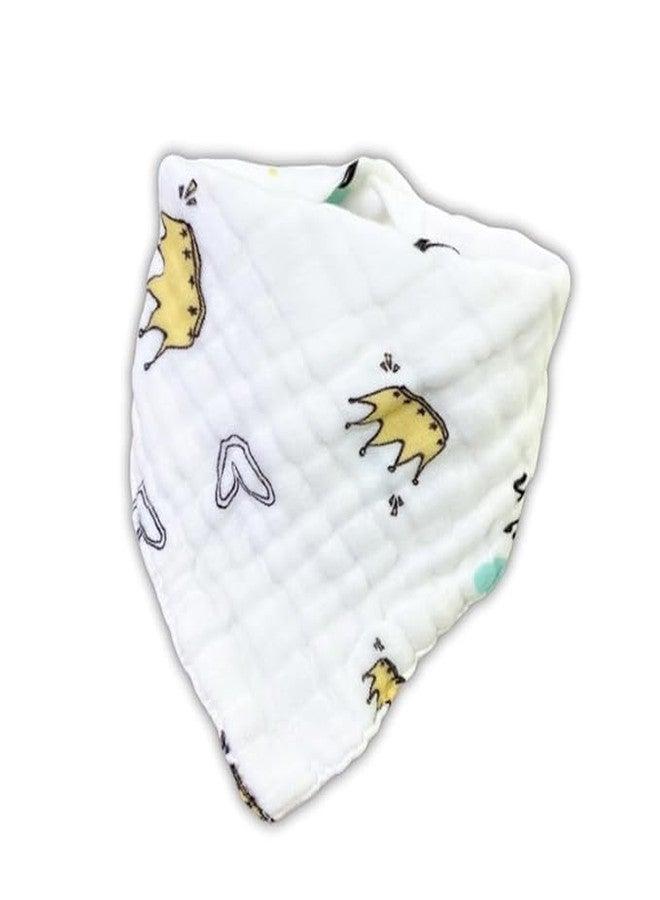 BabyGo Organic Cotton Bandana Bibs | 8-Layer Super Absorbent Bibs with Snap Buttons for Drooling & Feeding, Soft, Washable & Reusable Baby Bibs for Infants & Toddlers | Set of 5 (Multicolor) - Image 2