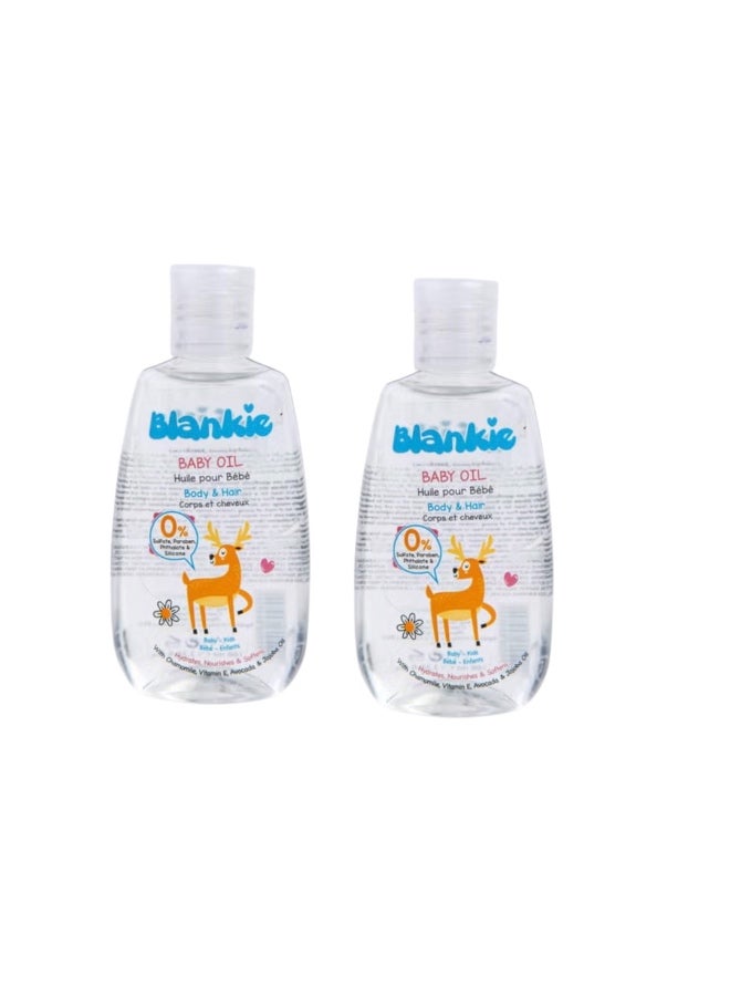 زيت أطفال 2 في 1 للشعر والجسم - 100 مل 1+1
