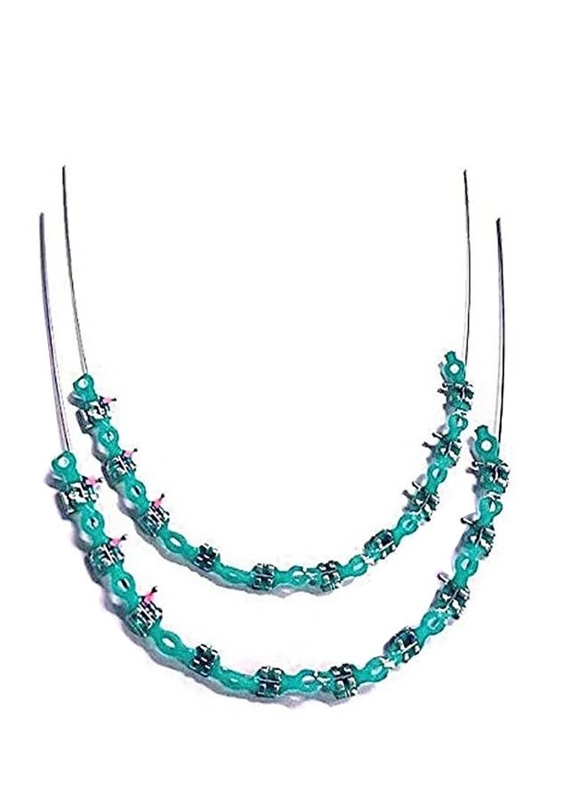 Temporary Tooth Decoration with Metal Wires，Metal Bracket and Orthodontic Ligature Ties，Props for Dental Students to Practice - Image 1