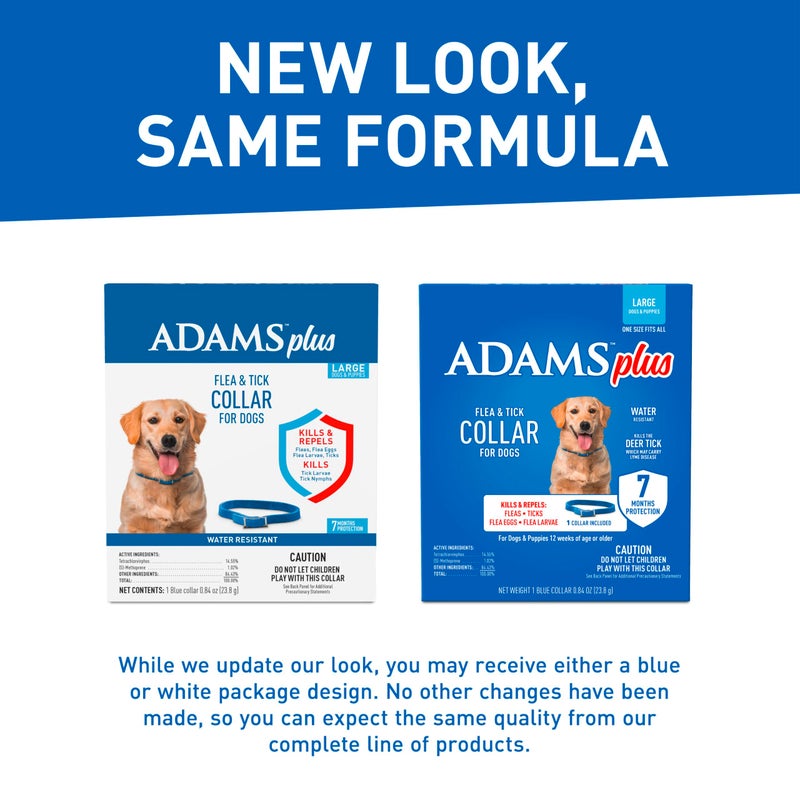 ADAMS Plus Flea & Tick Collar for Dogs, 7-Month Protection, Adjustable Collar Fits Large Dogs & Puppies, Kills Fleas & Ticks - Image 2