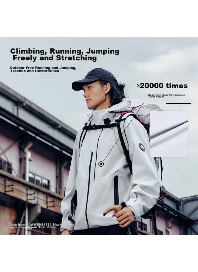 Toread Three-in Jacket, Outdoor Windproof And Rainproof Mountaineering And Skiing Coat For Men And Women, Mountain Shadow Gray, Size M