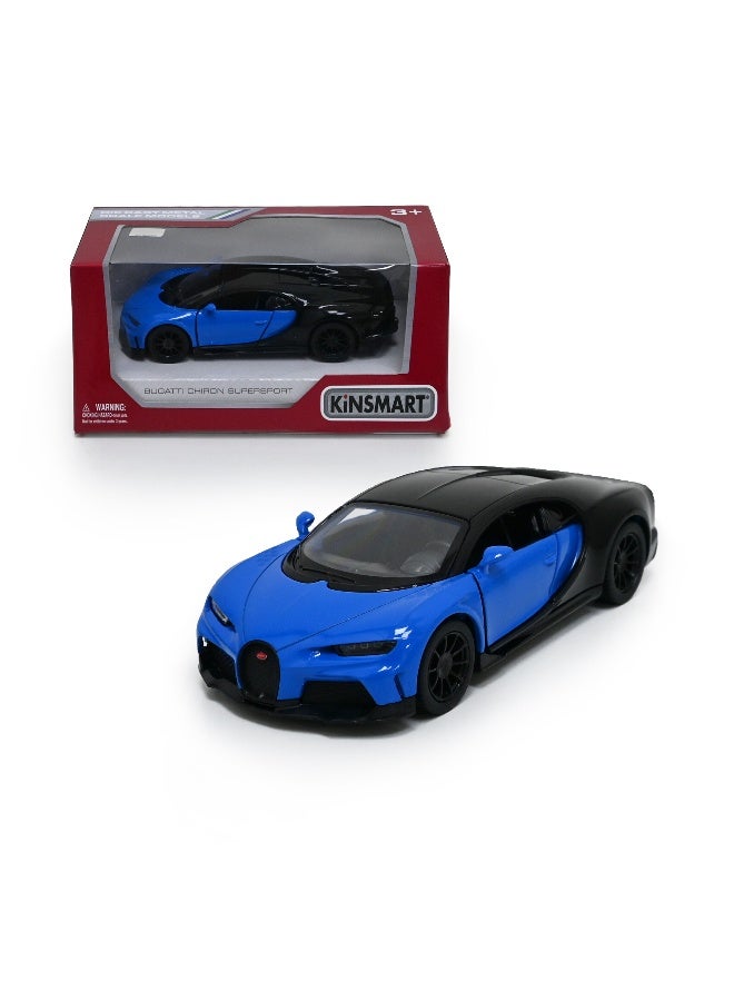 Kinsmart 1:38 Scale Door Openable Pull Back Action Bugatti Chiron Super Sport Diecast Metal Alloy Toy Car - Image 1