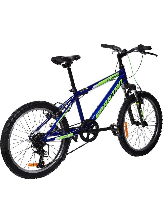 Spartan Vulcan Mountain Bike | 20 Inch Wheel Size | 7 Speed Shimano Gears | Blue Color  - Image 2