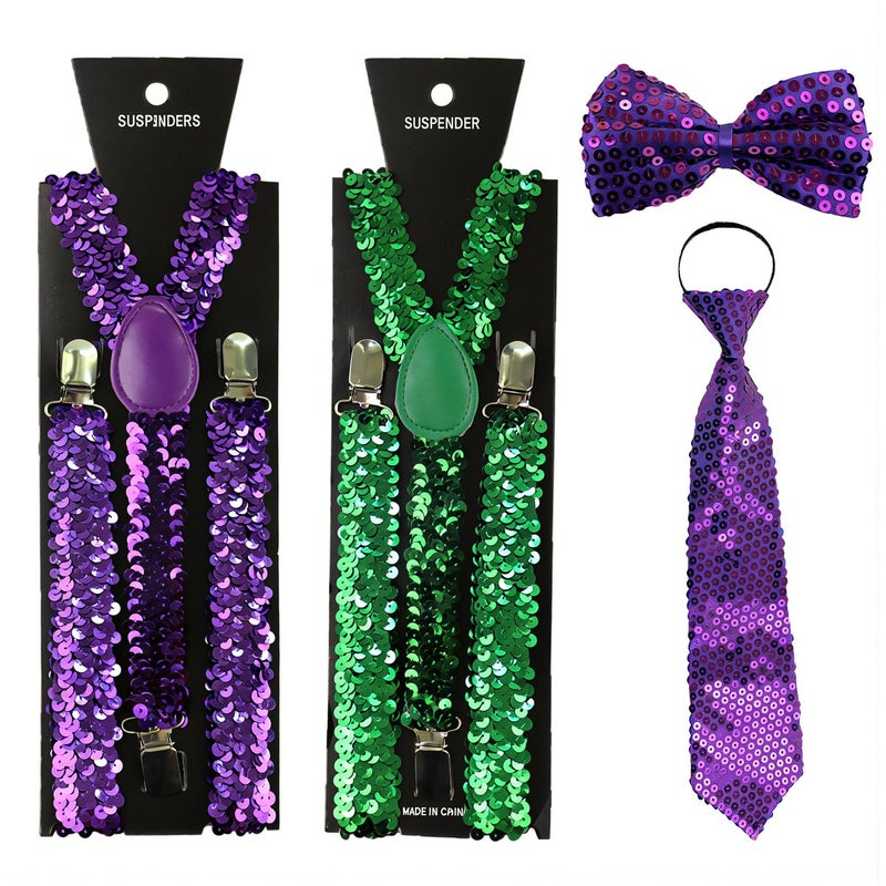 Portable Foldable Sequin Suspender Set 3 Pcs Travel Friendly For Show Trip - Image 5