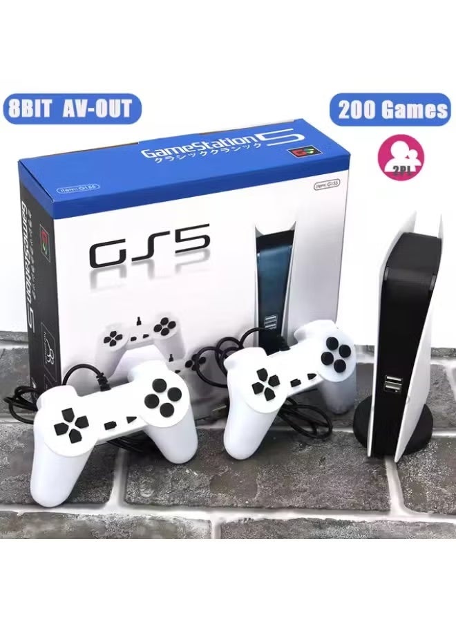 ELTRAZONE Game Station 5 Wired USB Gaming Console with 300 Classic 8-Bit Games, Retro TV Game System, AV Output, Plug & Play Setup, Includes Dual Controllers - Image 3