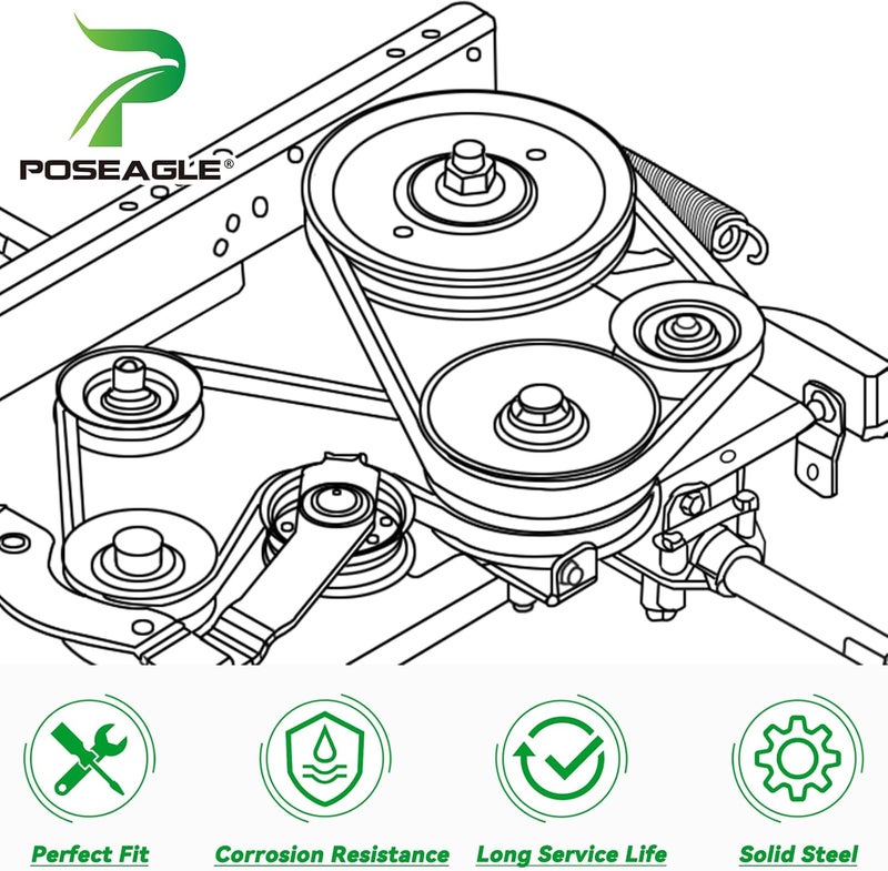 POSEAGLE 3 Pack 197473 Pulley Replaces Craftsman 195945 197473 Husqvarna 532197473 532199478 532195945 Snapper 705115 709731 for 2246LS 2346XLS PB19546LT YT1942T YTH20K46 YTH2042 Lawn Tractors - Image 5