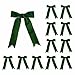 Meseey 12 Pcs Dark Green Velvet Bows with Twist Tie 35 Inch PreTied Vintage Christmas Velvet Ribbon Bows for Treat Bags Gift Wrapping Basket Wedding Baby Shower Brithday Party - Image 1