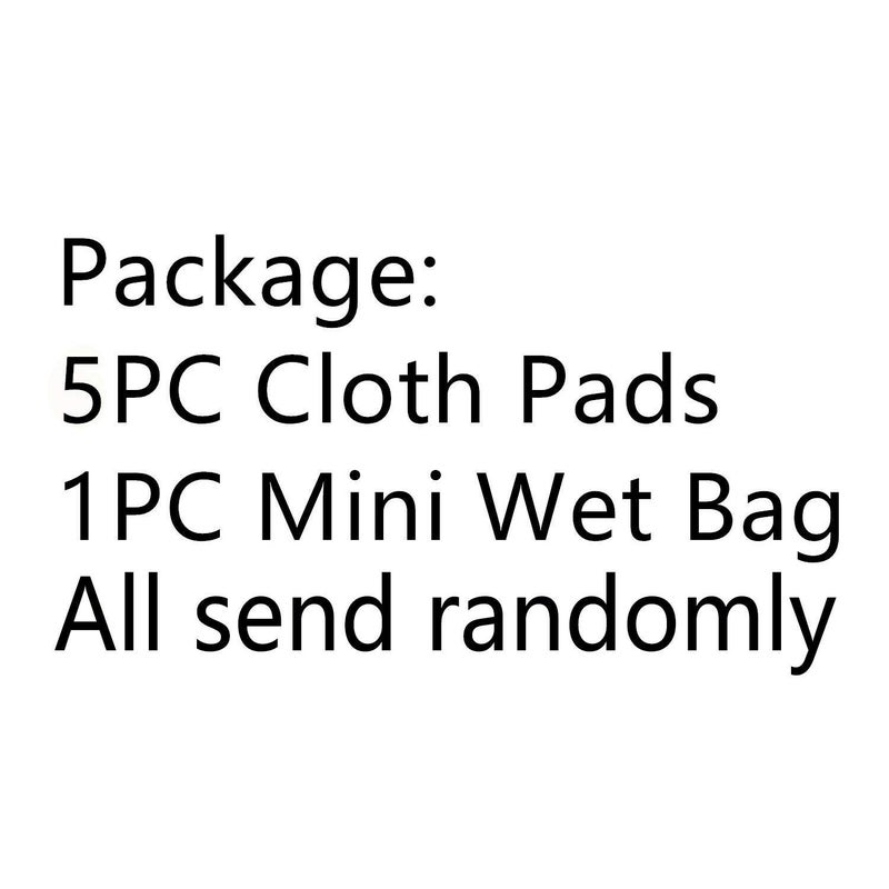 MissC2C 6pcs/Set Resuable Washable Incontinence Pads, Waterproof Organic Bamboo Menstrual Pads Sets, Including 5pcs Heavy Flow Resuable Menstrual Pads Cloth Mama Sanitary Napkins + 1pc Mini Wet Bag - Image 3