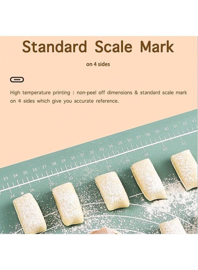 DUNISO 3 Pcs Silicone Baking Set，Reusable Nonstick Bakeware Mats with Rolling Pin and Dough Cutters，Waterproof Pastry Mat with Measurements Liner，for Making Cookies - Image 5