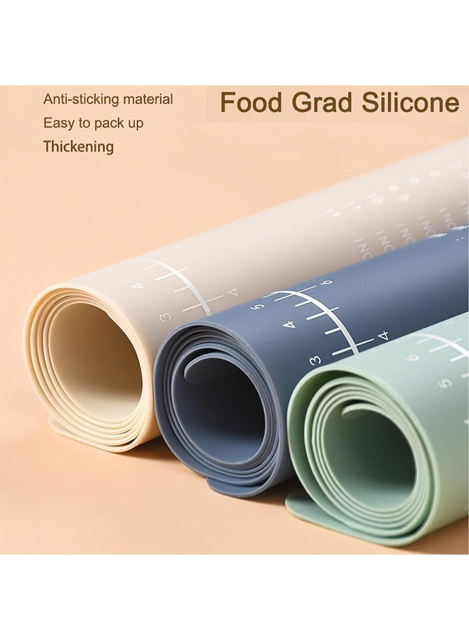 DUNISO 3 Pcs Silicone Baking Set，Reusable Nonstick Bakeware Mats with Rolling Pin and Dough Cutters，Waterproof Pastry Mat with Measurements Liner，for Making Cookies - Image 4