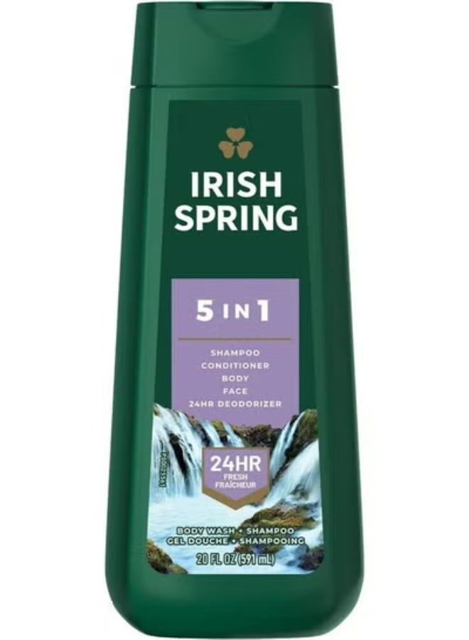 أيريش سبرينج شامبو وبلسم وغسول للجسم والوجه 5 في 1 ومزيل عرق يدوم 24 ساعة، 591 مل