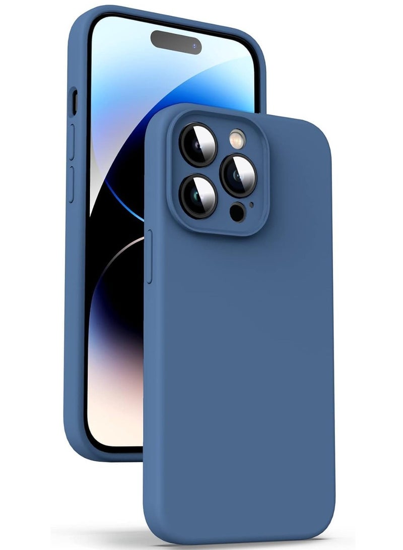 ELTRAZONE Case for iPhone 14 Pro Max Cover Blue Slim Fit Soft Back TPU Cover Flexible Silicone Cover Matte for iPhone 14 Pro Max - Image 1