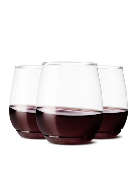 TOSSWARE POP 14oz Vino SET OF 48 Recyclable Unbreakable Unbreakable  Crystal Clear Plastic Wine Glasses 48 Count Pack of 1