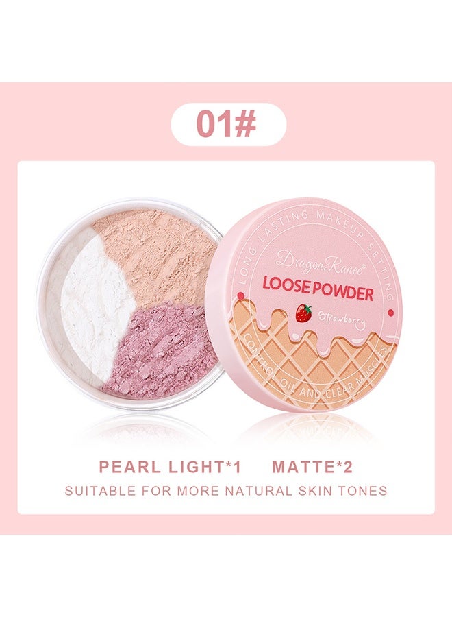 راني دراجون بودرة سائبة - 3 في 1 بودرة تثبيت مكياج الوجه ، تقليل اللمعان ، تفتيح ، مخبوز ، مكياج طويل الأمد - Image 2