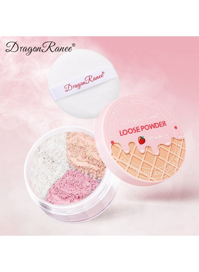 راني دراجون بودرة سائبة - 3 في 1 بودرة تثبيت مكياج الوجه ، تقليل اللمعان ، تفتيح ، مخبوز ، مكياج طويل الأمد - Image 1
