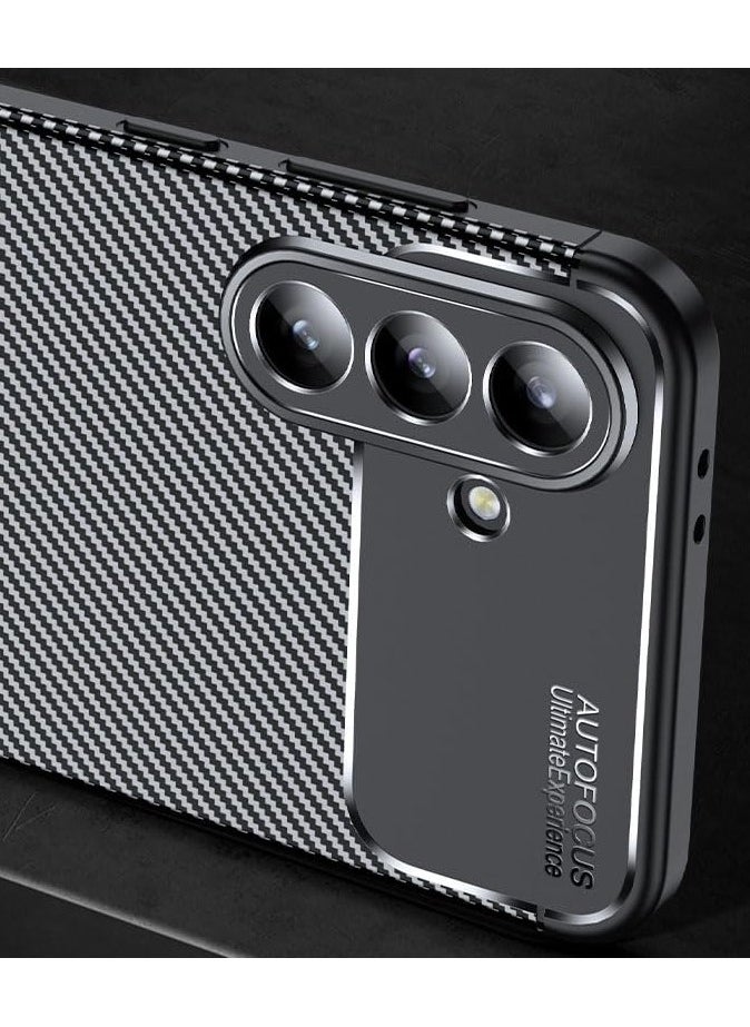 جراب حمايه سيليكون تصميم1 مقاوم للصدمات حمايه للكاميرا متوافق مع Samsung Galaxy A36 (اسود)