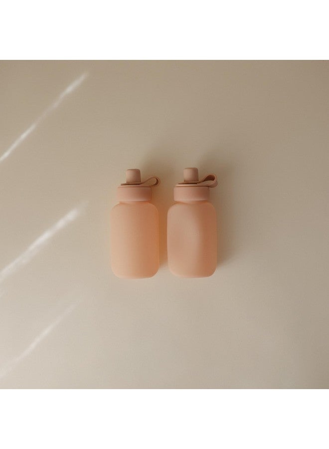 mushie mushie Silicone Puree Pouch 2-Pack | 5 oz Reusable Baby Food Pouches (Blush)  - Image 1