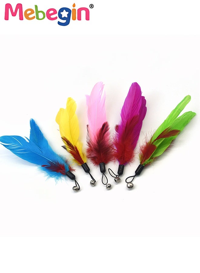 MEBEGIN 11PCS Cat Toys Set with 2 Cat Teaser Sticks, Feather Toys and Other Cat toys, Kitten Toys Assortments, Funny Interactive Cat Toys, Various Cat Enrichment Toys, Soft Safe Cat Toys(Random Color) - Image 2