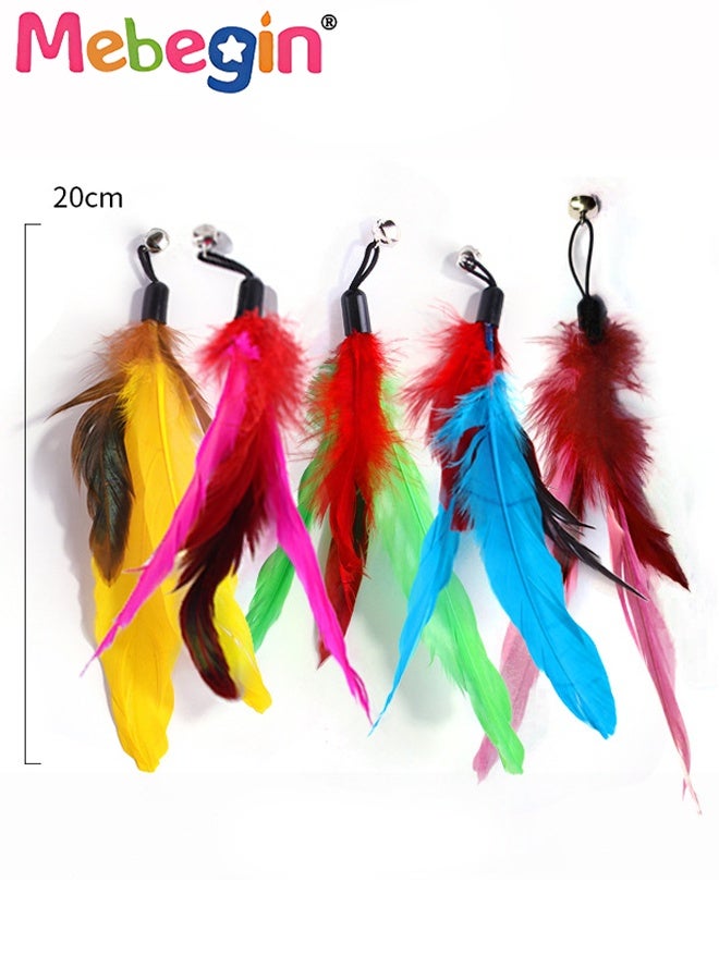 MEBEGIN 11PCS Cat Toys Set with 2 Cat Teaser Sticks, Feather Toys and Other Cat toys, Kitten Toys Assortments, Funny Interactive Cat Toys, Various Cat Enrichment Toys, Soft Safe Cat Toys(Random Color) - Image 4