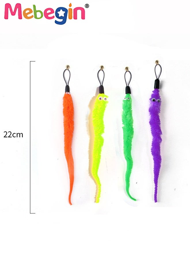 MEBEGIN 11PCS Cat Toys Set with 2 Cat Teaser Sticks, Feather Toys and Other Cat toys, Kitten Toys Assortments, Funny Interactive Cat Toys, Various Cat Enrichment Toys, Soft Safe Cat Toys(Random Color) - Image 5
