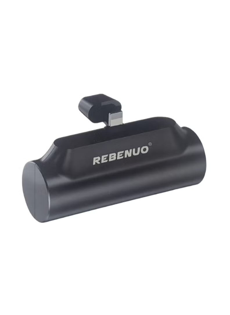 REBENUO - Mini Power Bank 5000mAh – Ultra-Compact Portable Charger with USB Output, Fast Charging Support, Lightweight Pocket-Size External Battery Backup for iPhone, Android, and USB Devices – Travel-Friendly Power Bank - Image 1