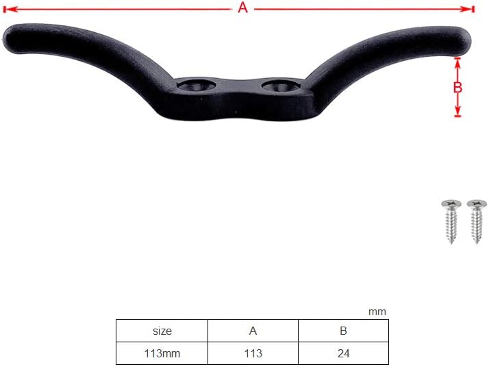 VTurboWay 2 Pcs 4" Nylon Rope Cleat Marine Grade, Black - Image 3