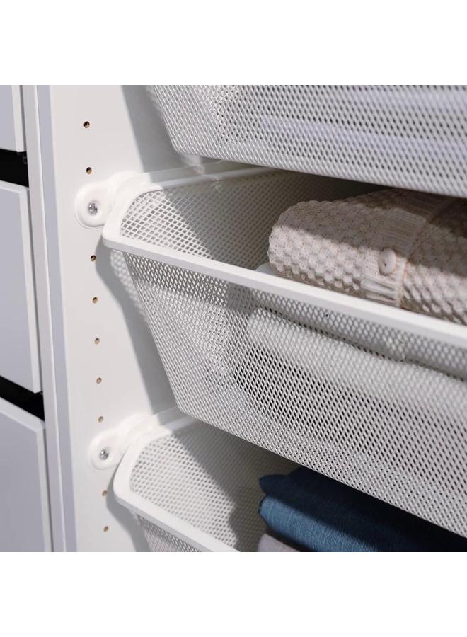 Zaboon Mesh basket with pull-out rail, white, 50x58 cm - Image 1